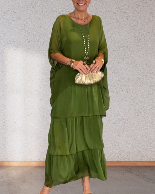 Rosemary | Ruffle Chiffon Maxi Dress