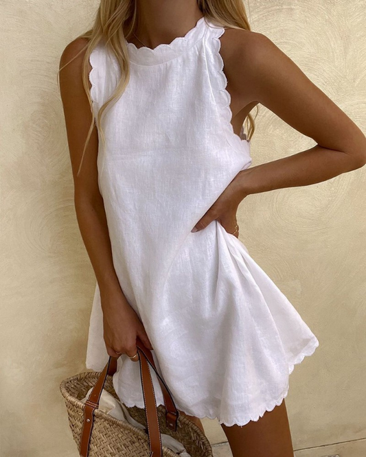 Adelyn | Linen Sleeveless Mini Dress