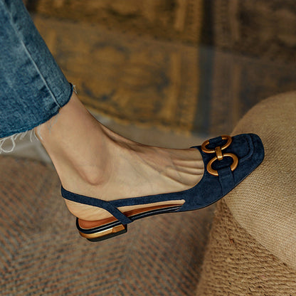 Adeline | Low-Heeled Retro Sandals for Women