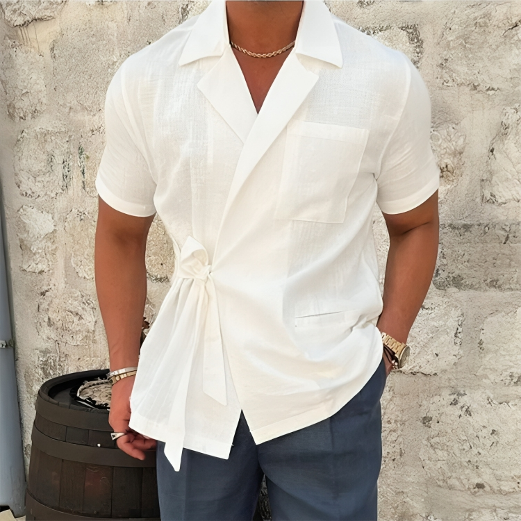 Ezra | Solid Color Male Short Sleeved Shirt – CAPEFASHION